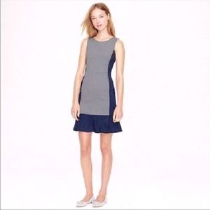 NWT J Crew navy grey colorblock knit sleeveless dress